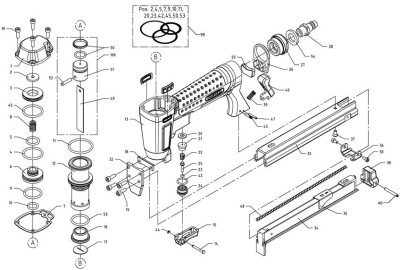 Пистолет обивочный 4-16мм Prebena 1GP-A16