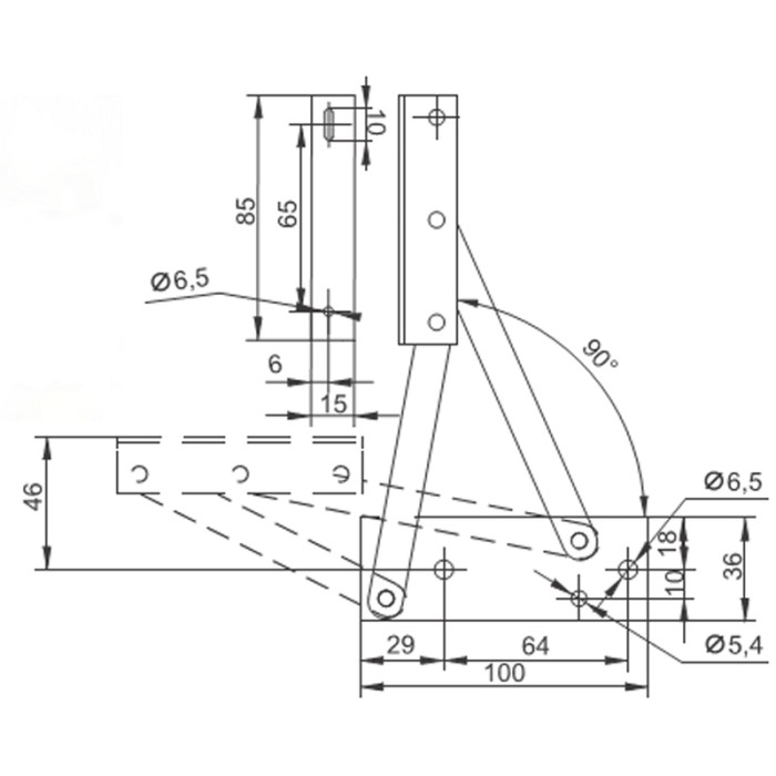 Подъемный механизм для пуфика ARMPDZ23